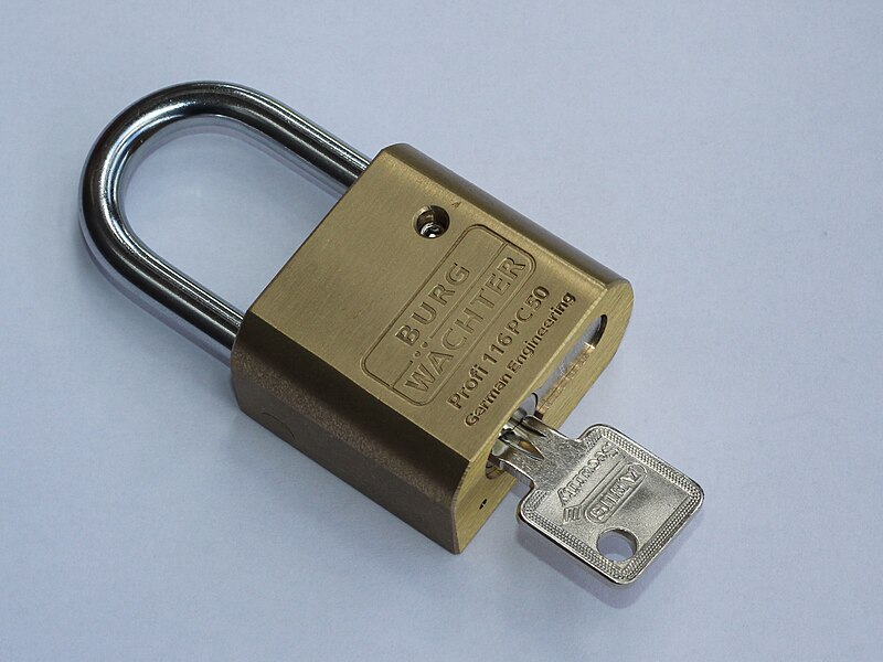 Secure padlock representing safe checkout